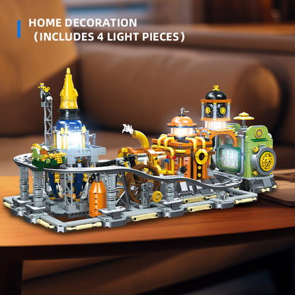 JIESTAR Steampunk Moon Base [Includes Lighting Accessories*4 Tablets] Building Block Set - JJ9114-3.jpg