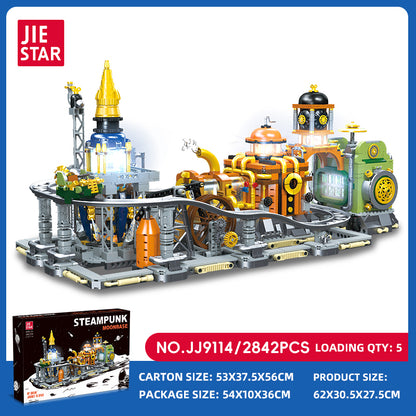 JIESTAR Steampunk Moon Base [Includes Lighting Accessories*4 Tablets] Building Block Set SKU image - JJ9114-sku.jpg