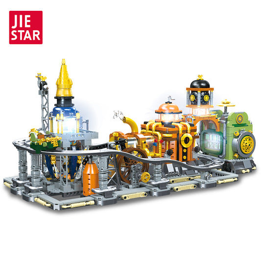 JIESTAR Steampunk Moon Base [Includes Lighting Accessories*4 Tablets] Building Block Set - JJ9114-白底.jpg