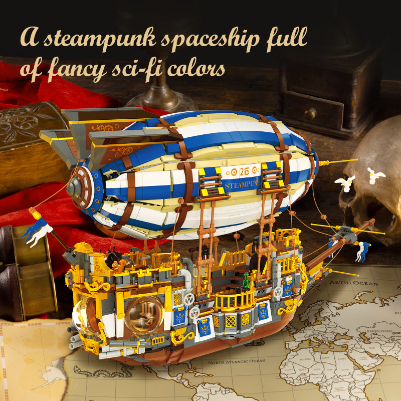 JIESTAR Steampunk Spaceship [Including Lighting Parts*3 Pieces] Building Block Set - JJ9126-3.jpg