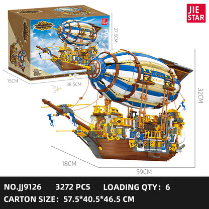 JIESTAR Steampunk Spaceship [Including Lighting Parts*3 Pieces] Building Block Set SKU image - JJ9126-sku.jpg