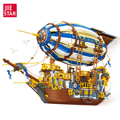 JIESTAR Steampunk Spaceship [Including Lighting Parts*3 Pieces] Building Block Set - JJ9126-白底.jpg
