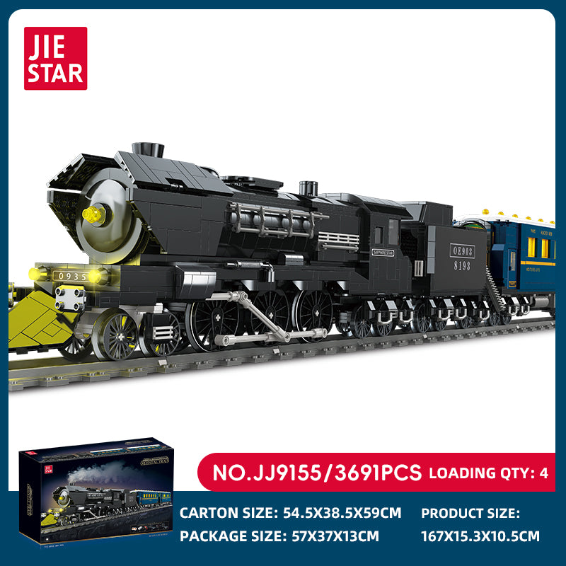 JIESTAR 东方火车.含灯光件【遥控器电池组需另购】 Building Block Set SKU image - JJ9155-sku.jpg