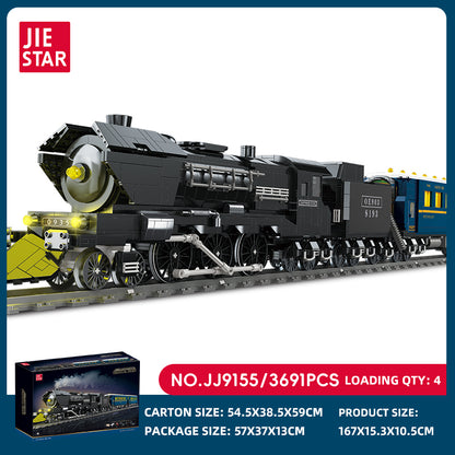 JIESTAR 东方火车.含灯光件【遥控器电池组需另购】 Building Block Set SKU image - JJ9155-sku.jpg