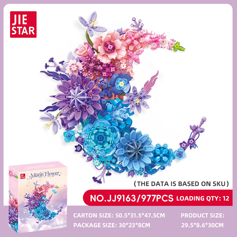 JIESTAR Night Moon Flower Morning Building Block Set SKU image - JJ9163-sku.jpg