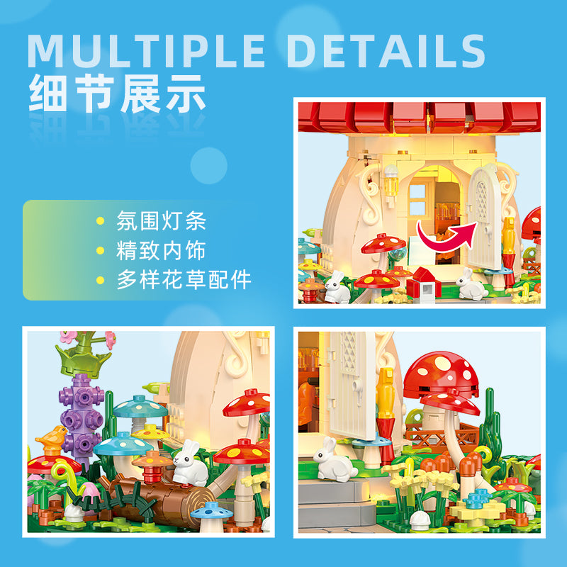 JIESTAR Dream Mushroom [Including Lighting Accessories] Building Block Set - JJ9185-2.jpg