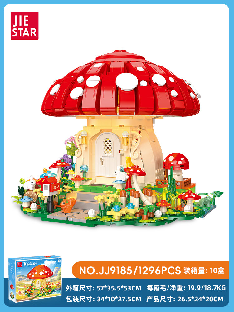JIESTAR Dream Mushroom [Including Lighting Accessories] Building Block Set SKU image - JJ9185-sku.jpg