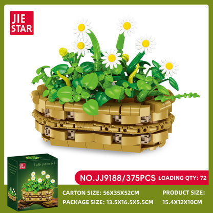 JIESTAR Small Daisy Potted Plant Building Block Set SKU image - JJ9188-sku.jpg