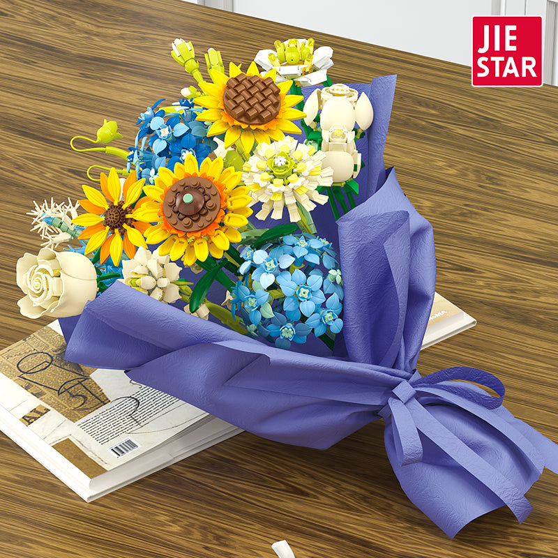 JIESTAR Sunflower Bouquet Building Block Set - JJ9196-1.jpg