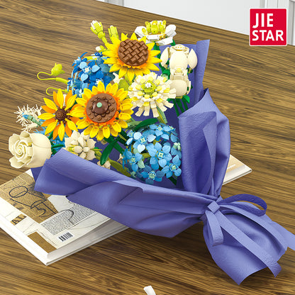 JIESTAR Sunflower Bouquet Building Block Set - JJ9196-1.jpg