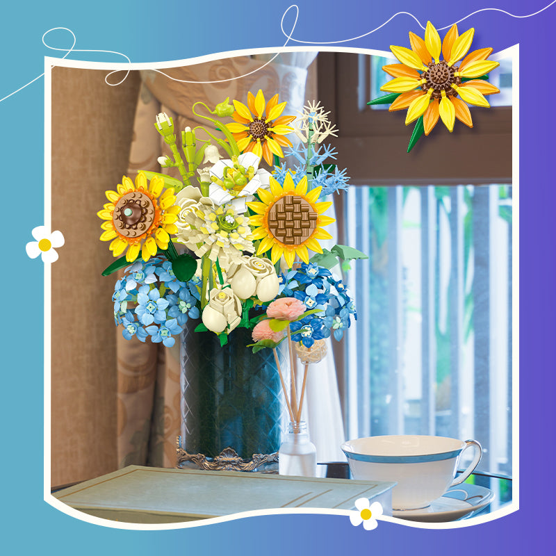 JIESTAR Sunflower Bouquet Building Block Set - JJ9196-2.jpg