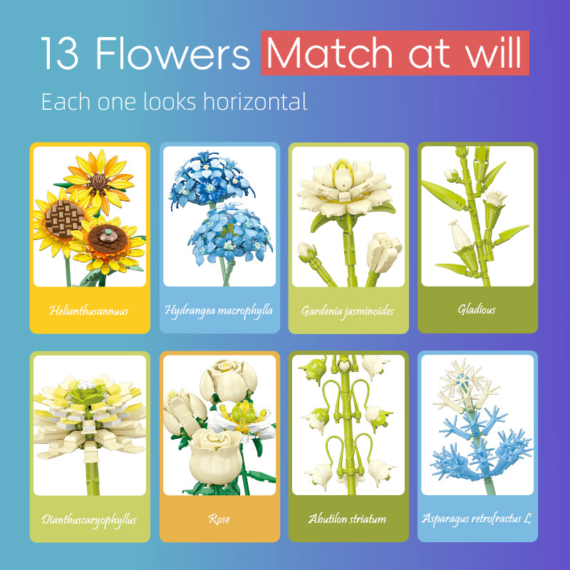 JIESTAR Sunflower Bouquet Building Block Set - JJ9196-3.jpg