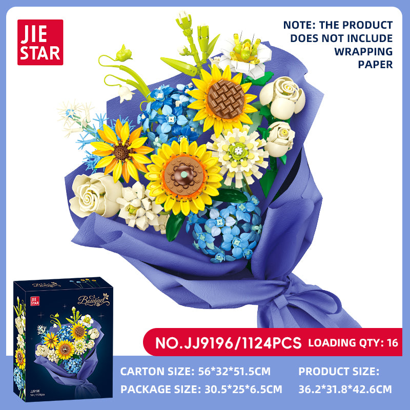 JIESTAR Sunflower Bouquet Building Block Set SKU image - JJ9196-sku.jpg