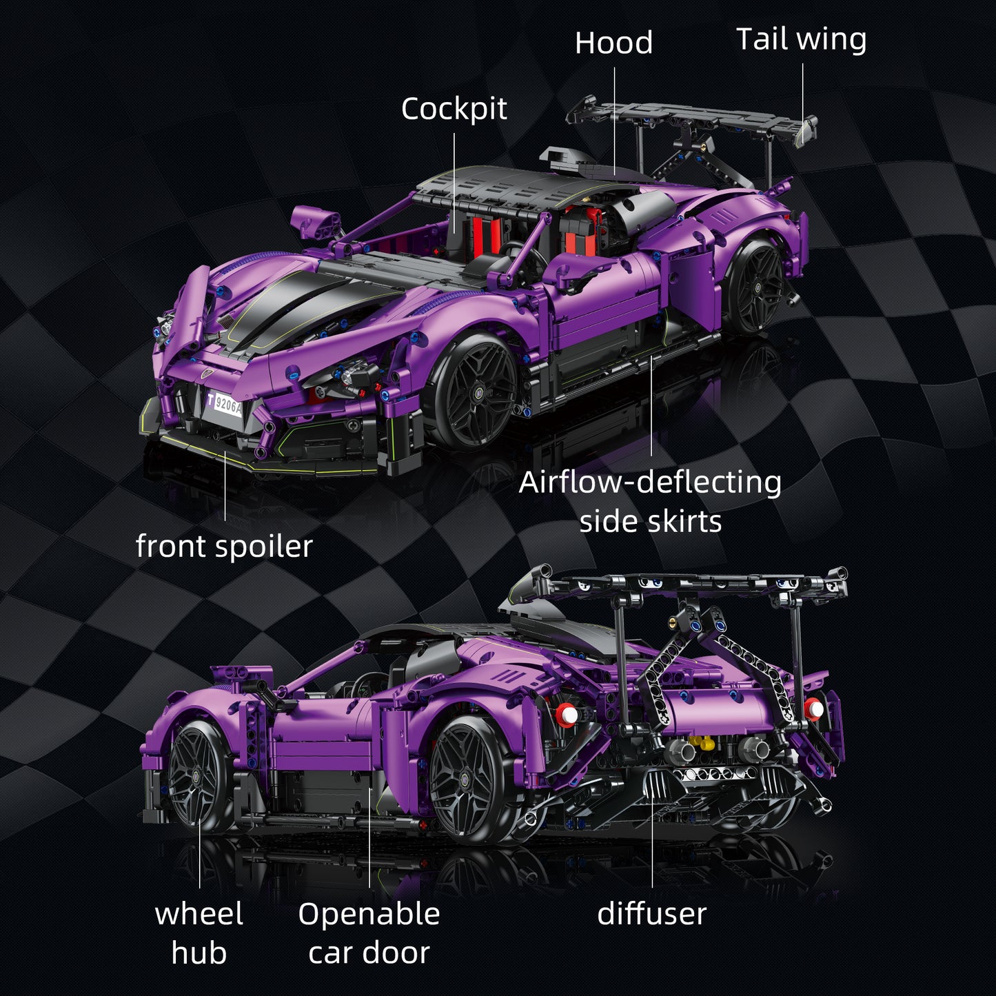 JIESTAR Super Racing【Single Version-Remote Control & Bluetooth】 Building Block Set - JJ9206-2.jpg
