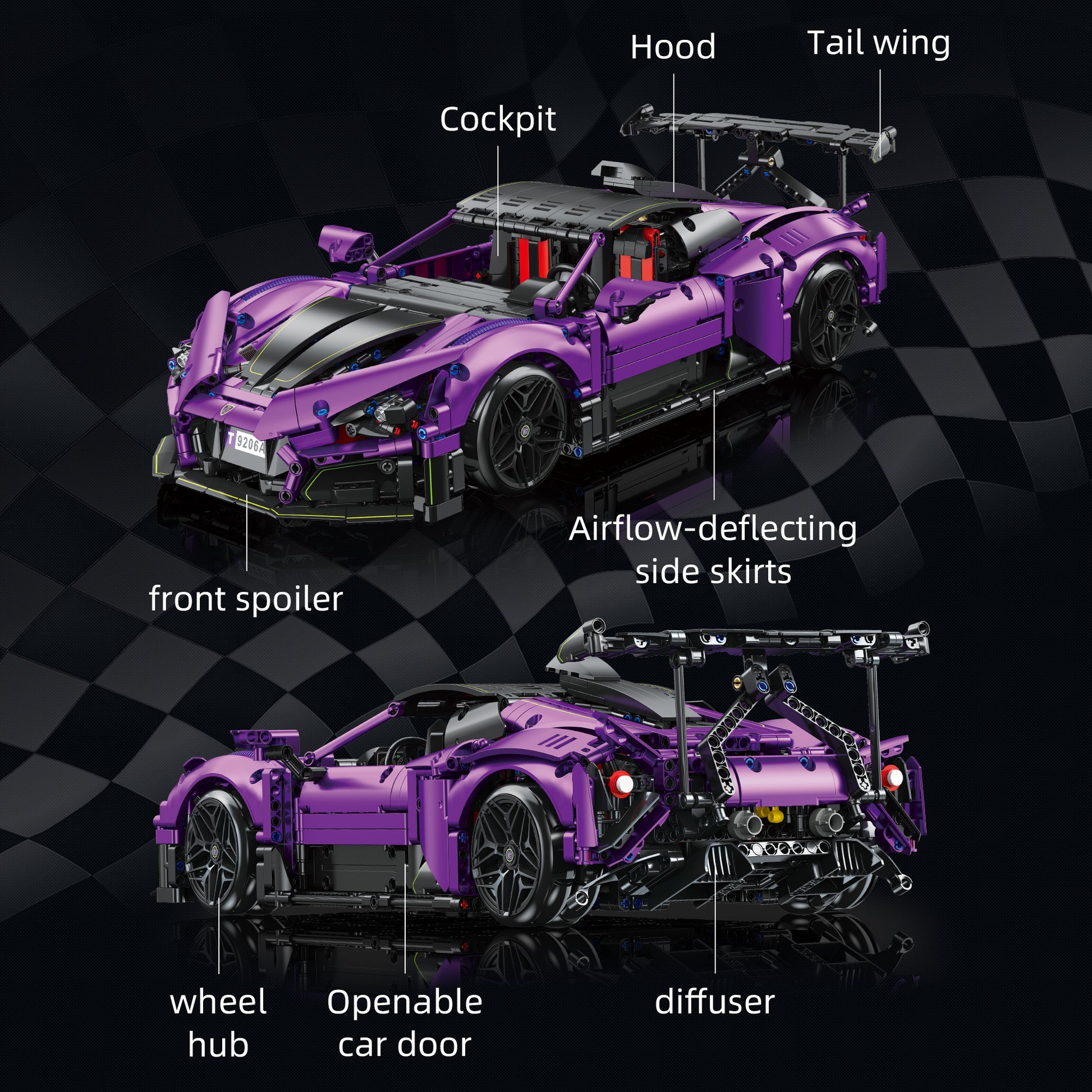 JIESTAR Super Racing【Single Version-Remote Control & Bluetooth】 Building Block Set - JJ9206-2.jpg