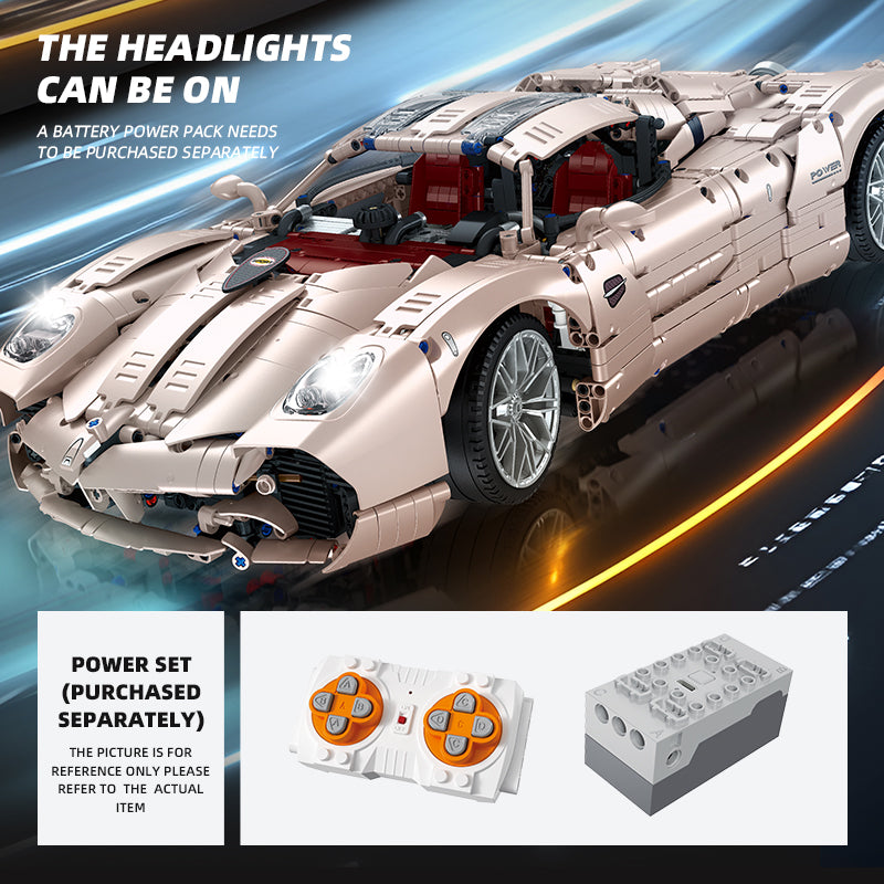 JIESTAR Super Racing Pagani Utopia [Remote Control Battery Pack Needs To Be Purchased Separately] Building Block Set - JJ9210-2.jpg