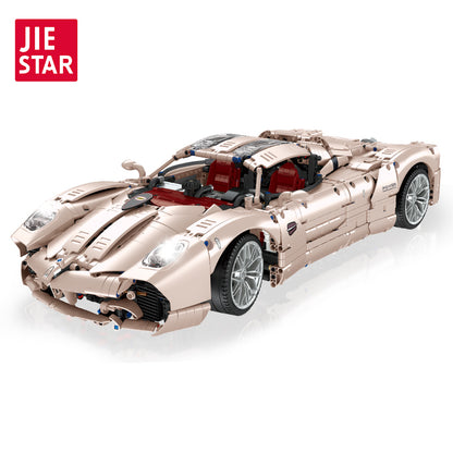JIESTAR Super Racing Pagani Utopia [Remote Control Battery Pack Needs To Be Purchased Separately] Building Block Set - JJ9210-白底.jpg