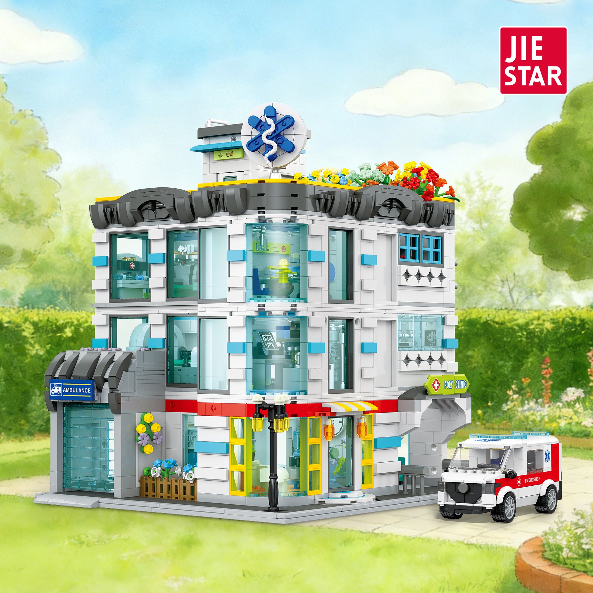 JIESTAR General Hospital [Including Lighting Team] Building Block Set - JJ9211-1.jpg