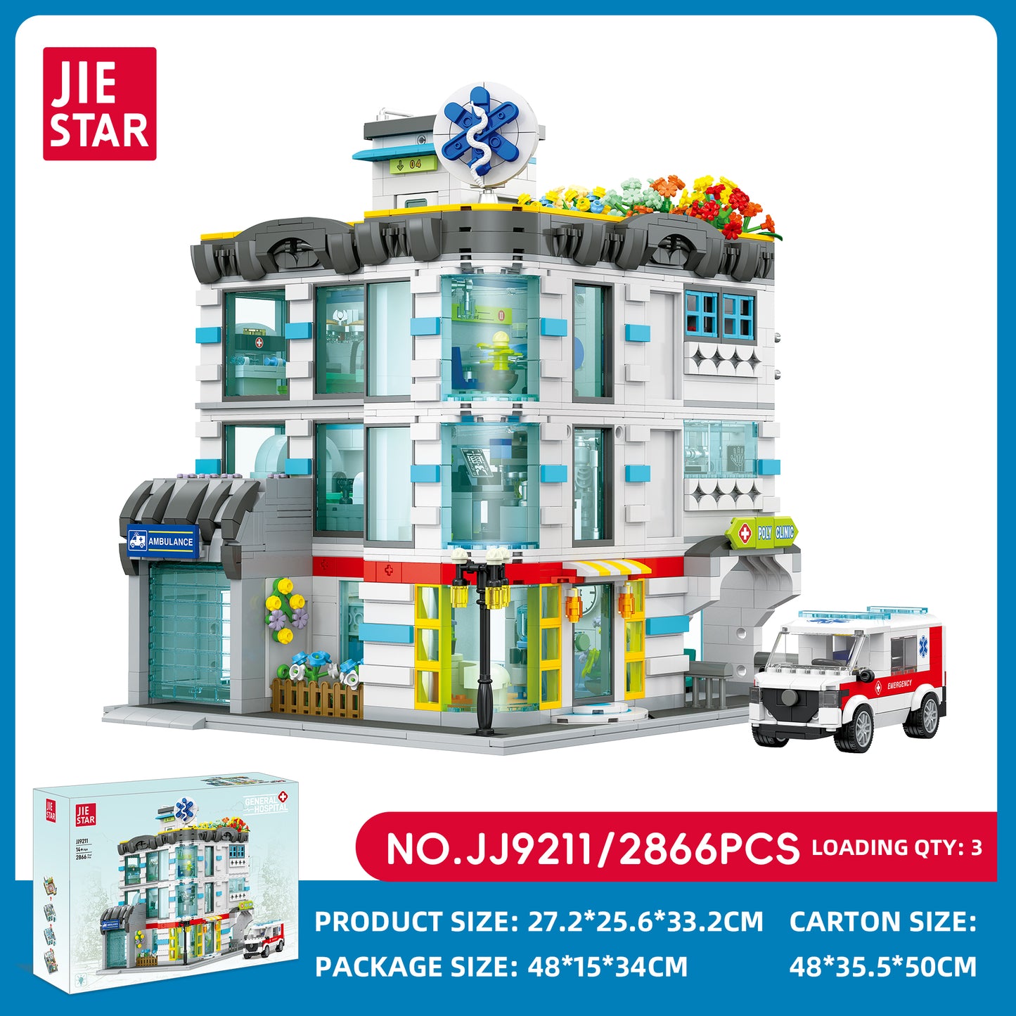 JIESTAR General Hospital [Including Lighting Team] Building Block Set - JJ9211-5.jpg