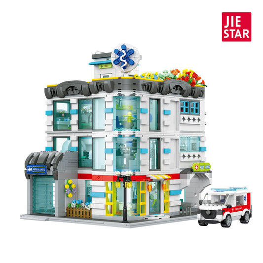 JIESTAR General Hospital [Including Lighting Team] Building Block Set - JJ9211-白底.jpg