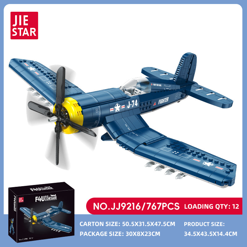 JIESTAR F4U Pirate Fighter Building Block Set SKU image - JJ9216-sku.jpg