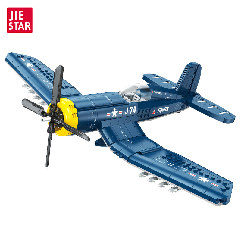 JIESTAR F4U Pirate Fighter Building Block Set - JJ9216-白底.jpg