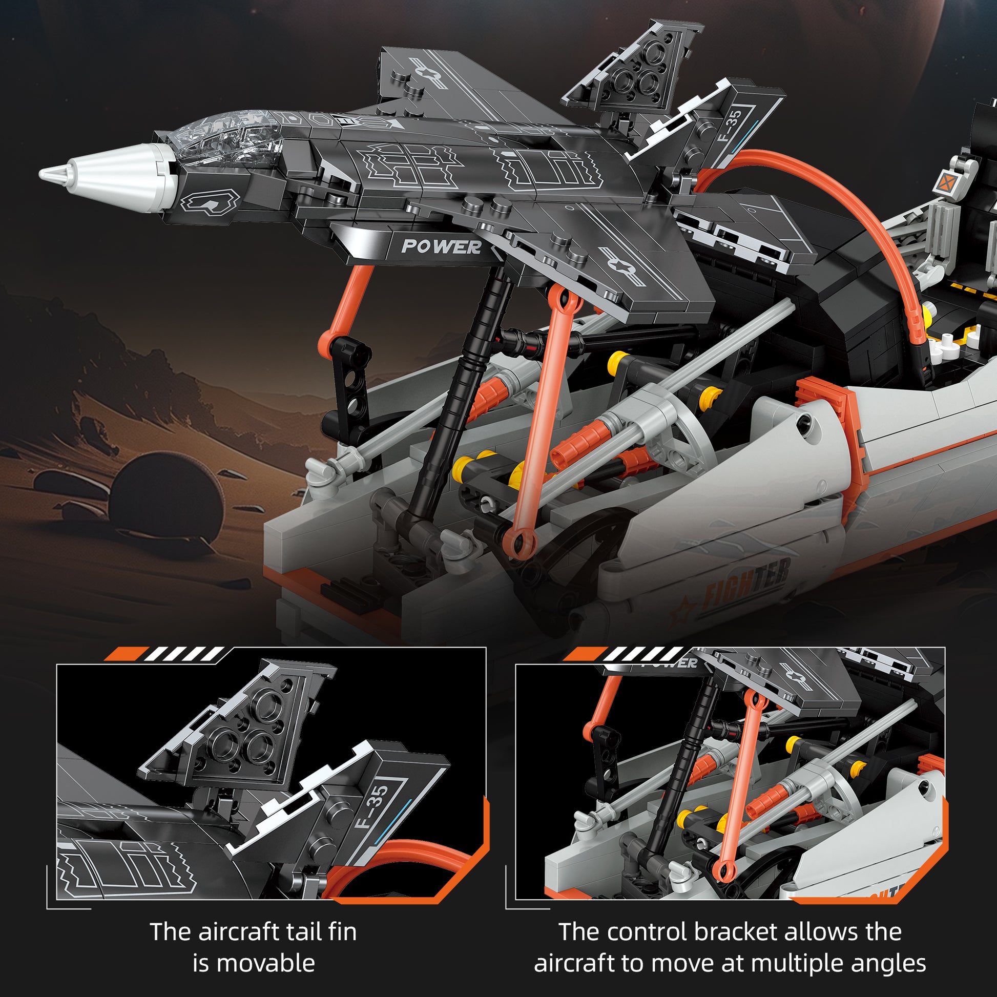 JIESTAR F35 Fighter Jet Simulator Building Block Set - JJ9230-4.jpg