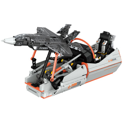 JIESTAR F35 Fighter Jet Simulator Building Block Set - JJ9230-白底.jpg