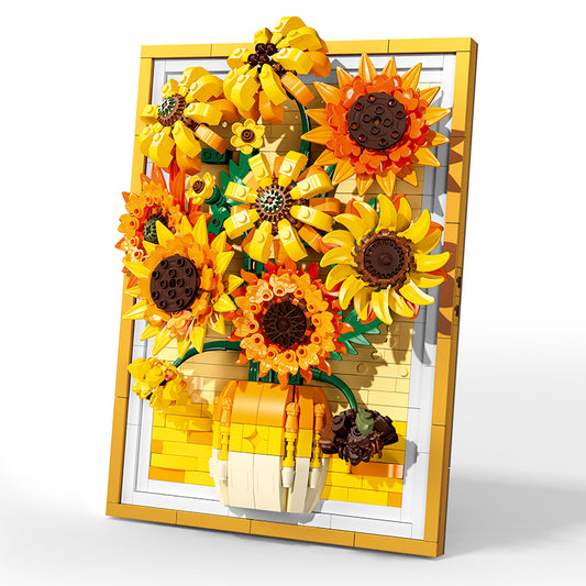 JIESTAR Sunflower Photo Frame Building Block Set - JJ9233-白底.jpg