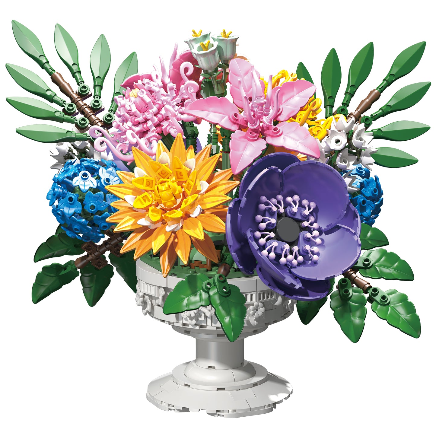 JIESTAR Mengqin Flower Bed Building Block Set - JJ9234-白底.jpg
