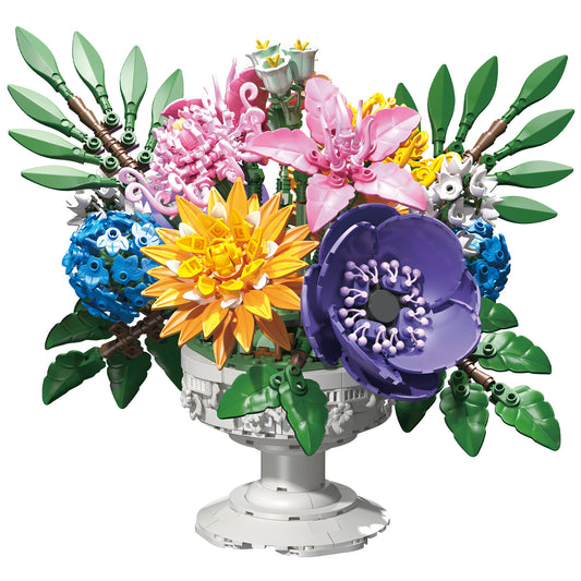 JIESTAR Mengqin Flower Bed Building Block Set - JJ9234-白底.jpg