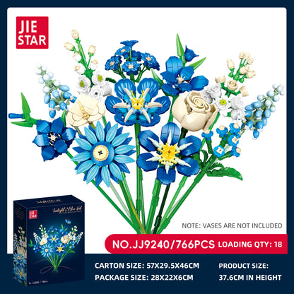 JIESTAR Midnight Blue Tulips Building Block Set SKU image - JJ9240-sku.jpg