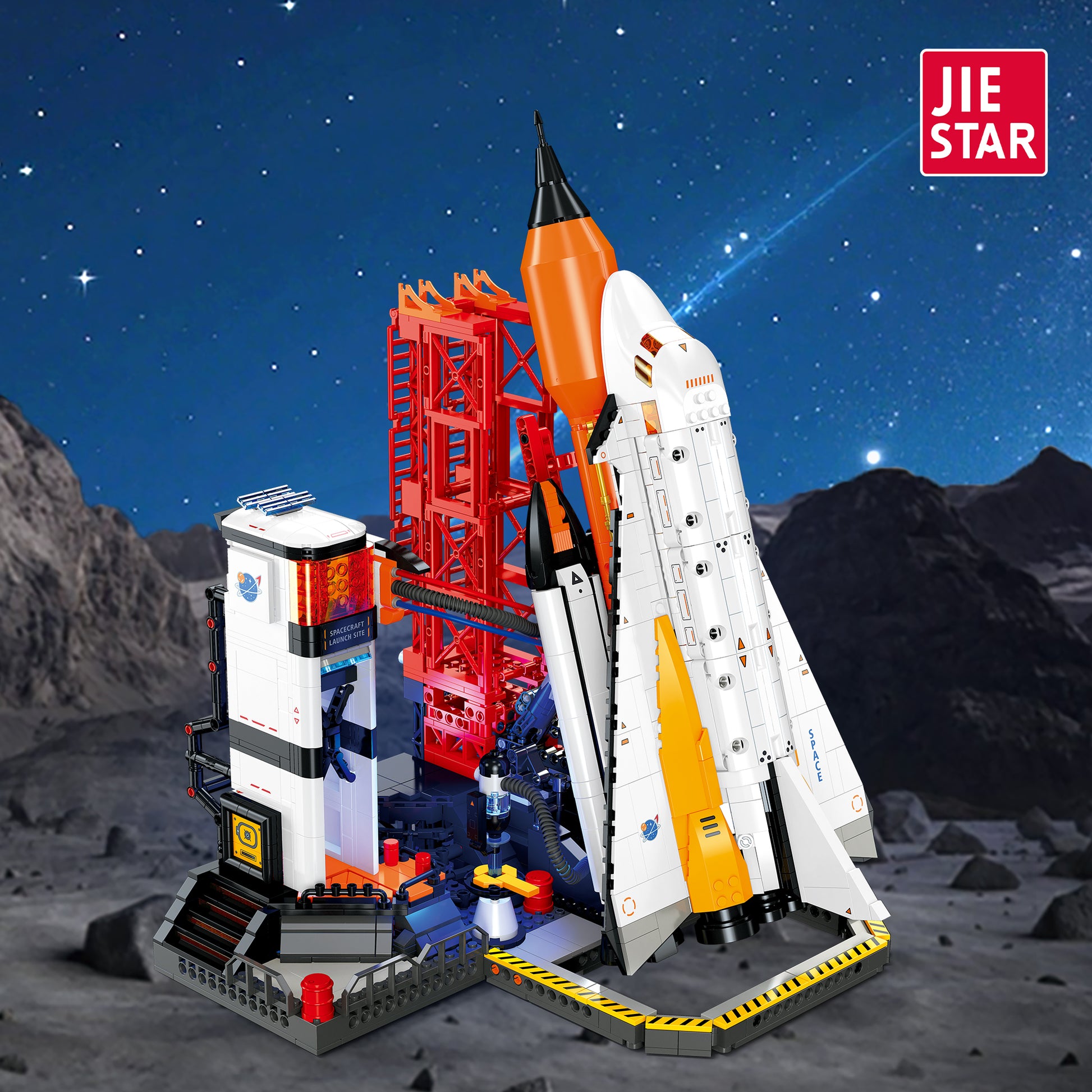 JIESTAR Space Launch Site [Including Lighting Accessories] Built-In Ag3 Button Battery *2 Building Block Set - JJ9247-1.jpg