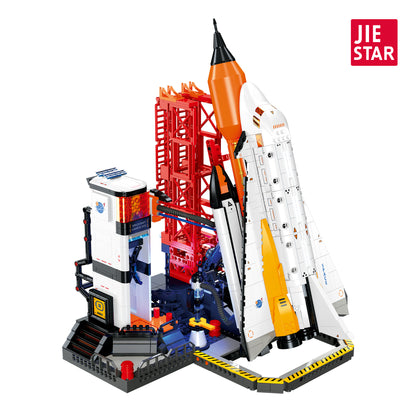 JIESTAR Space Launch Site [Including Lighting Accessories] Built-In Ag3 Button Battery *2 Building Block Set - JJ9247-白底.jpg