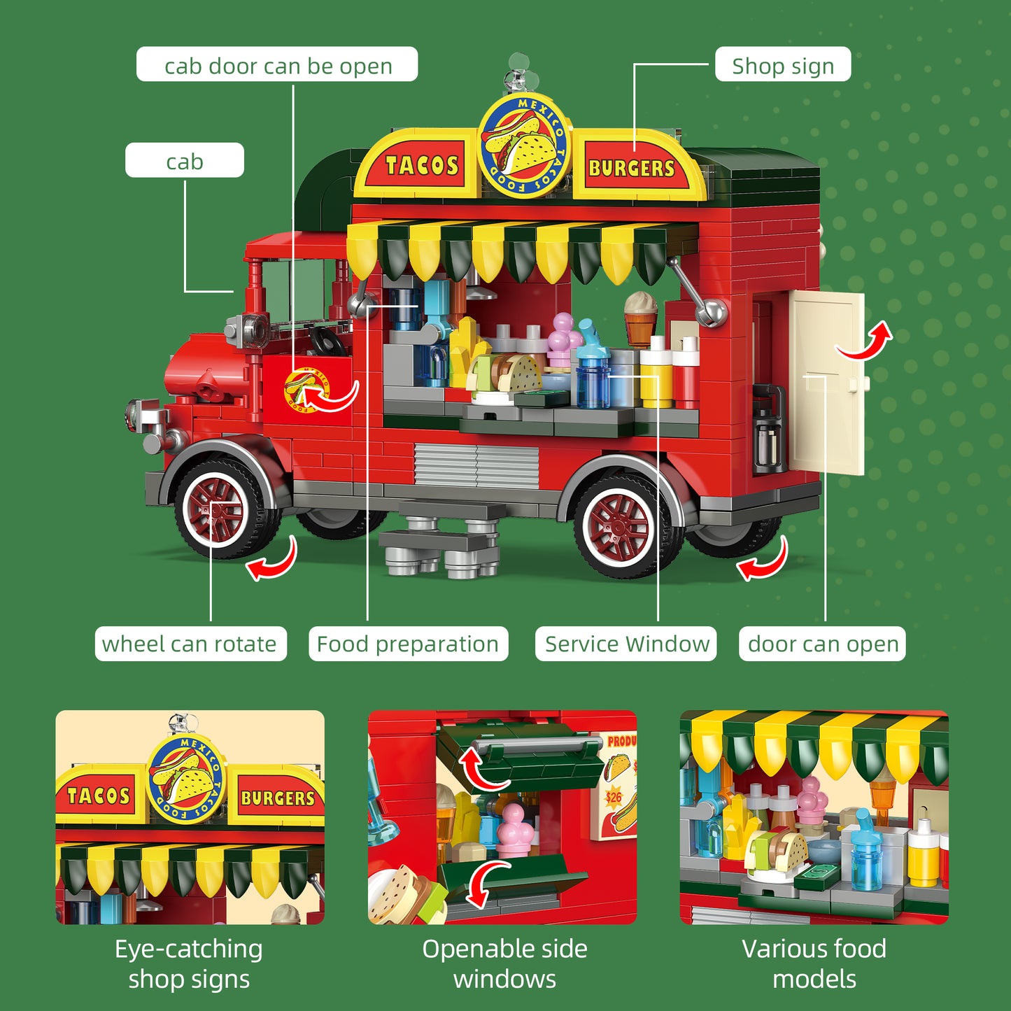 JIESTAR 墨西哥塔可车 Building Block Set - JJ9248-2.jpg