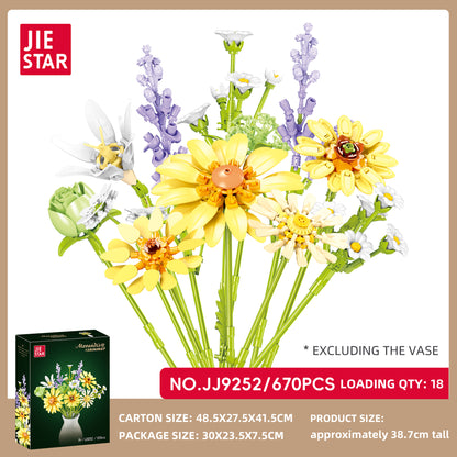 JIESTAR Morandi's Summer Flower Bouquet Building Set SKU image - JJ9252-sku.jpg