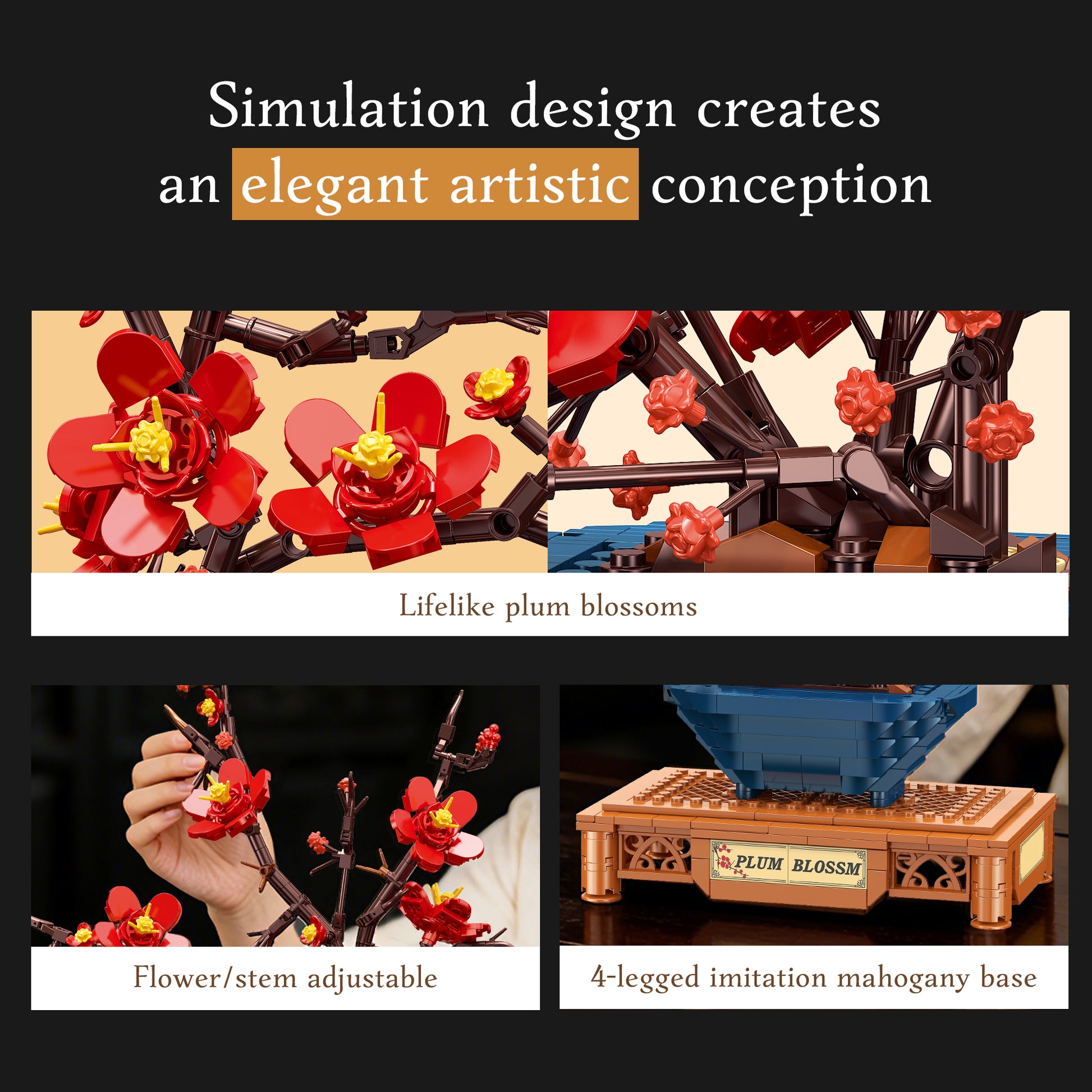 JIESTAR Chinese Plum Blossom Potted Plant Building Block Set - JJ9257-5.jpg