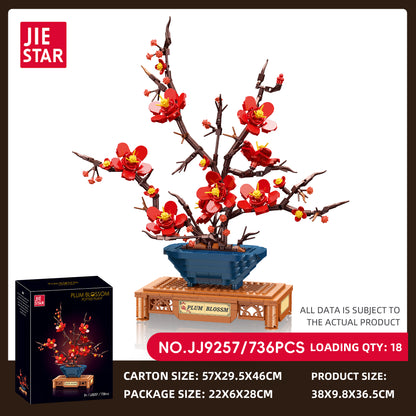 JIESTAR Chinese Plum Blossom Potted Plant Building Block Set SKU image - JJ9257-sku.jpg