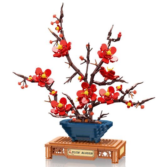 JIESTAR Chinese Plum Blossom Potted Plant Building Block Set - JJ9257-白底.jpg