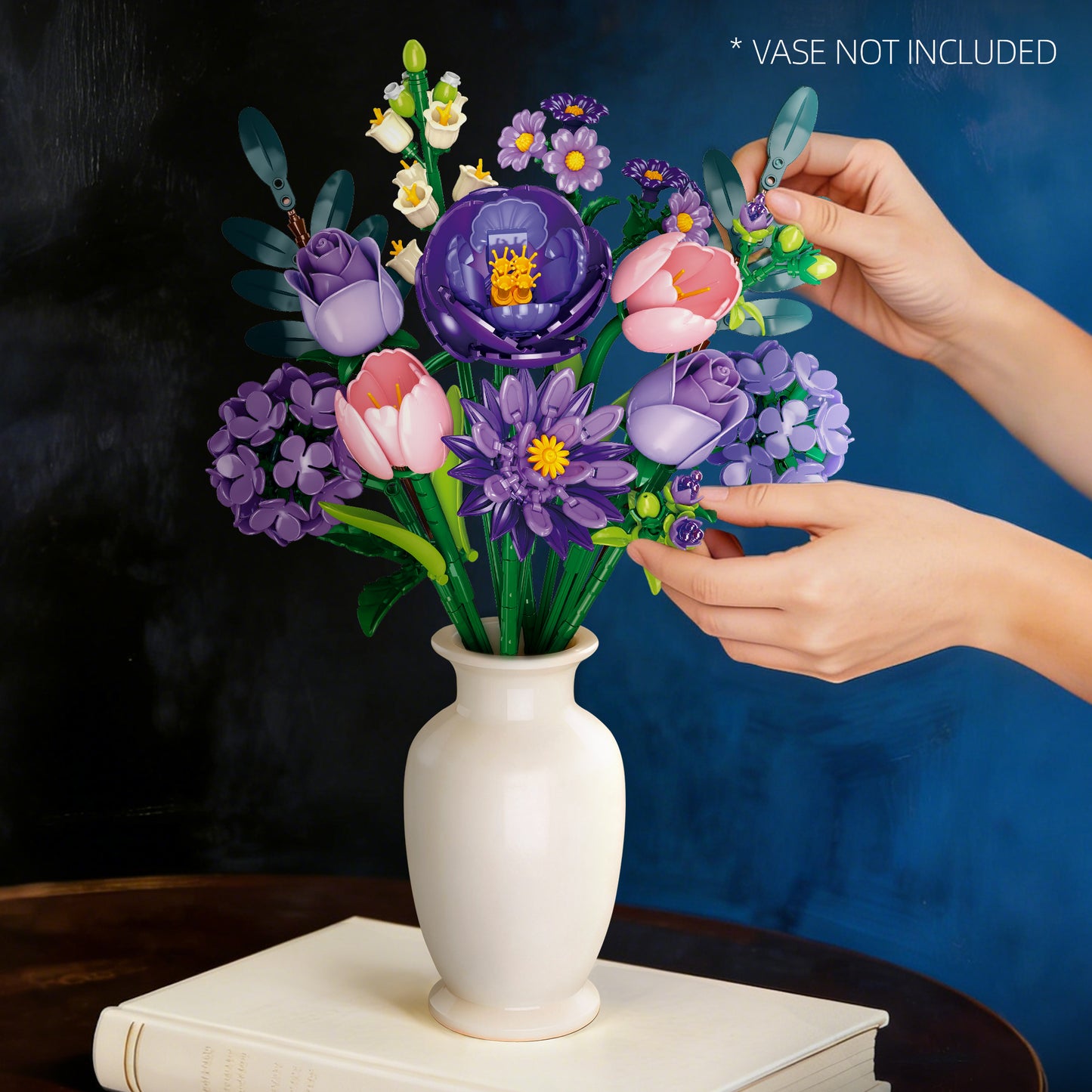 JIESTAR Purple Bouquet Building Block Set - JJ9258-2.jpg