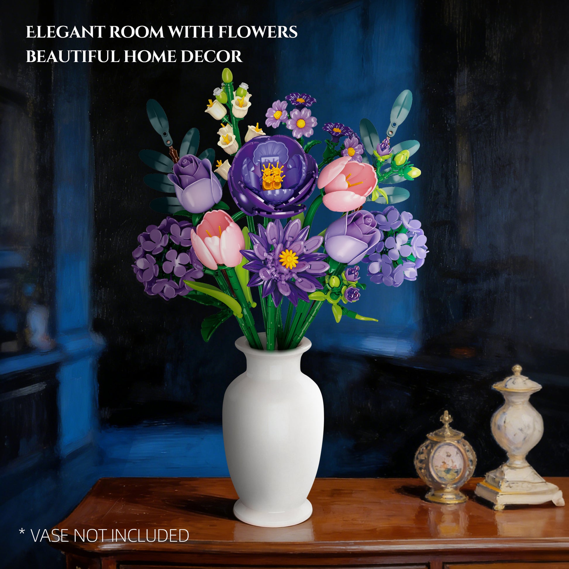 JIESTAR Purple Bouquet Building Block Set - JJ9258-5.jpg