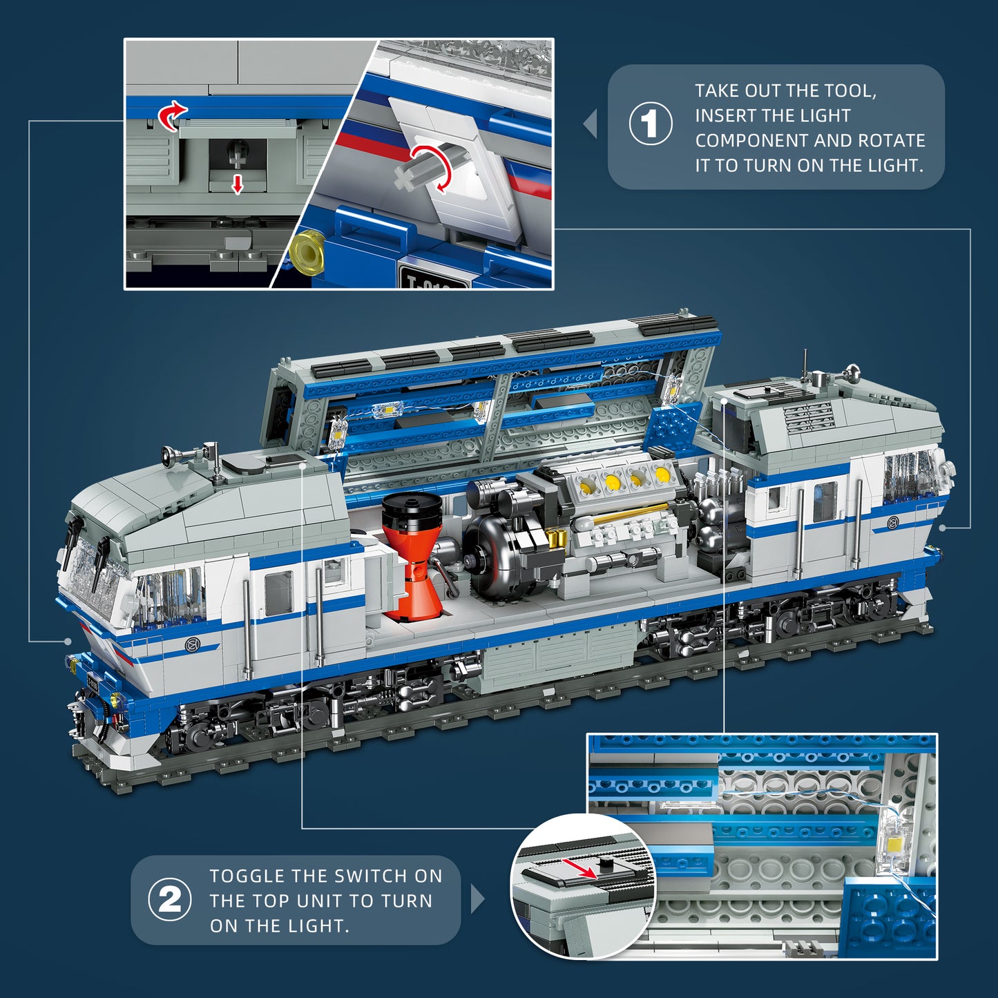 JIESTAR TEP70 Diesel Locomotive Building Block Set - JJ9259-5.jpg