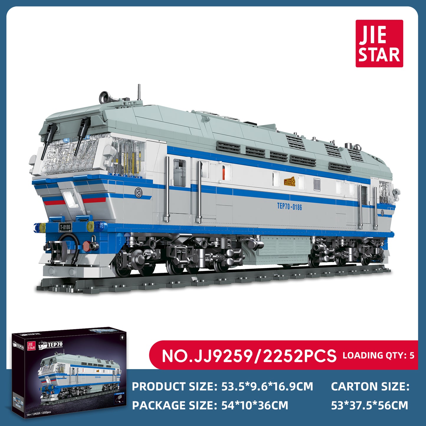 JIESTAR TEP70 Diesel Locomotive Building Block Set SKU image - JJ9259-sku.jpg
