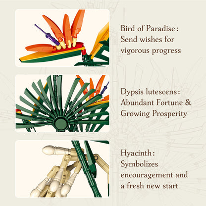 JIESTAR Bird of Paradise Flower Arrangement Building Set - JJ9268-2.jpg