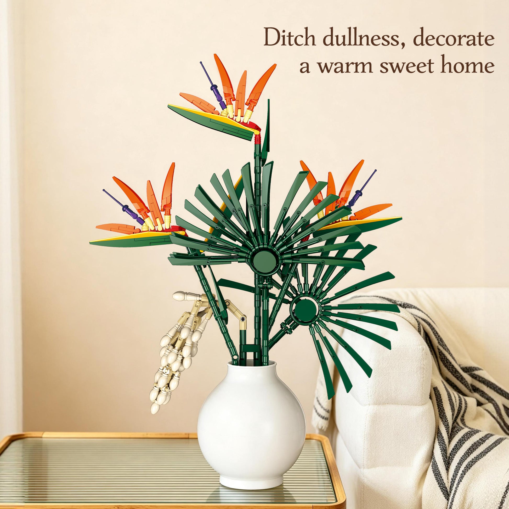 JIESTAR Bird of Paradise Flower Arrangement Building Set - JJ9268-3.jpg
