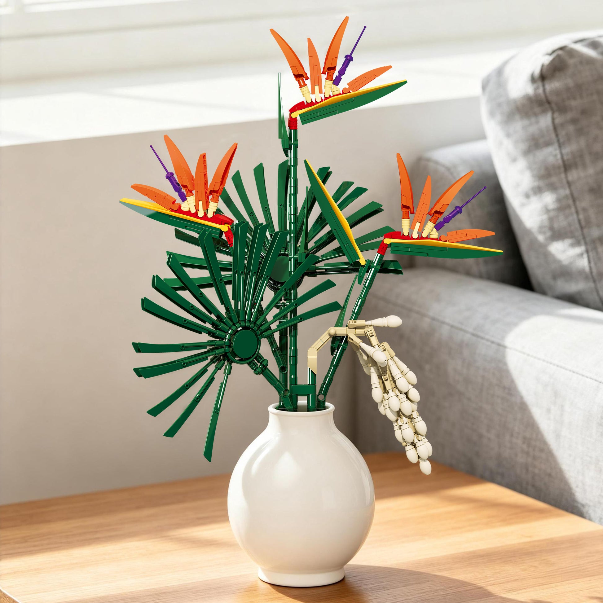 JIESTAR Bird of Paradise Flower Arrangement Building Set - JJ9268-7.jpg