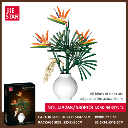 JIESTAR Bird of Paradise Flower Arrangement Building Set SKU image - JJ9268-sku.jpg