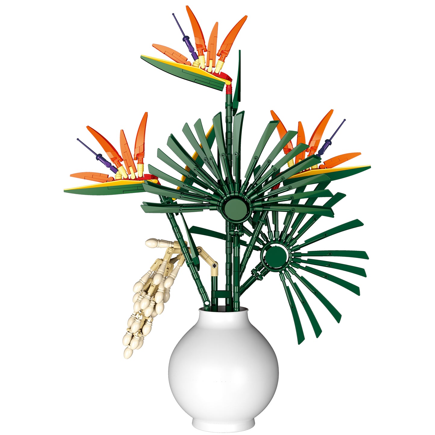 JIESTAR Bird of Paradise Flower Arrangement Building Set - JJ9268-白底.jpg