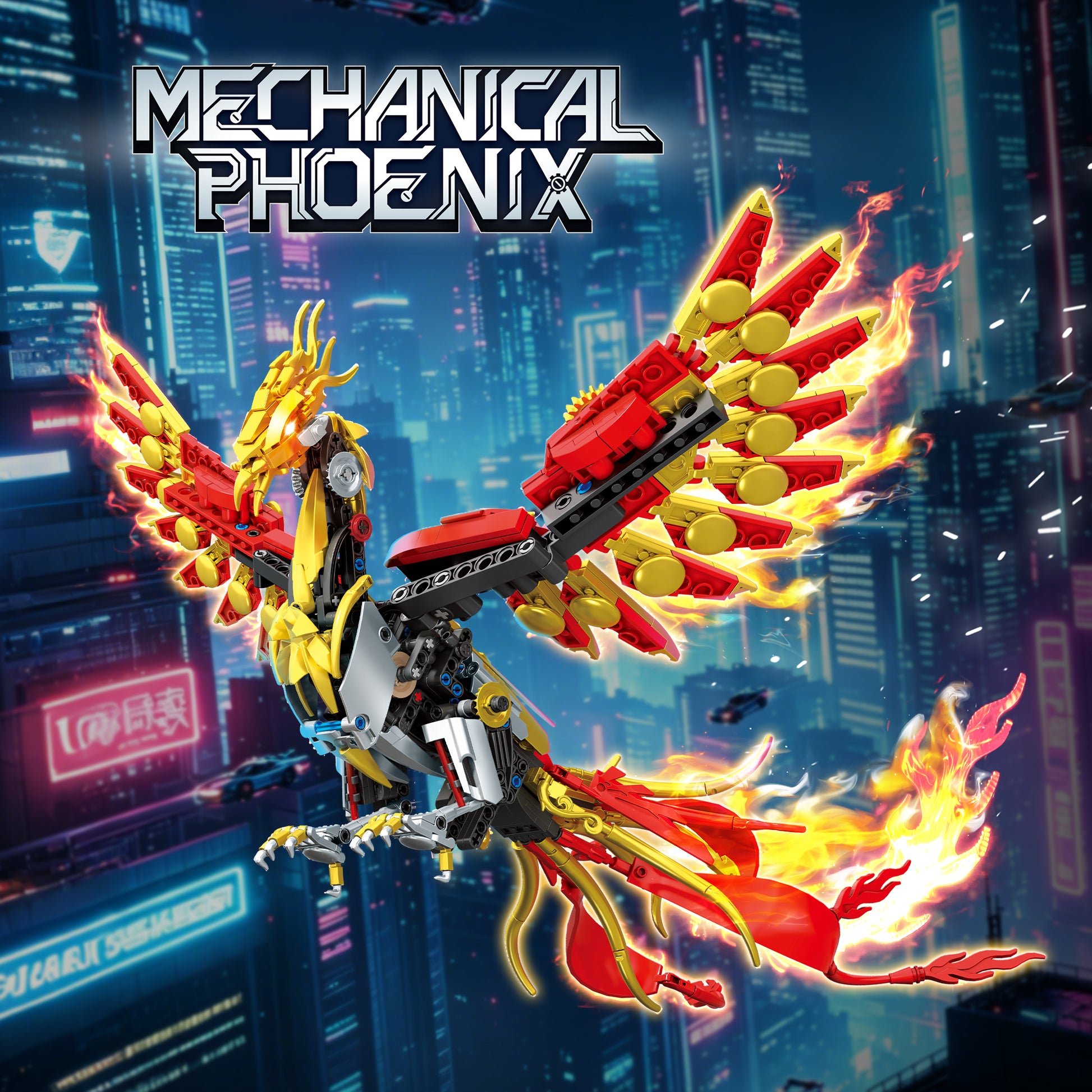 JIQI Mechanical Phoenix Display Model Kit JQ1152 - JQ1152-1.jpg