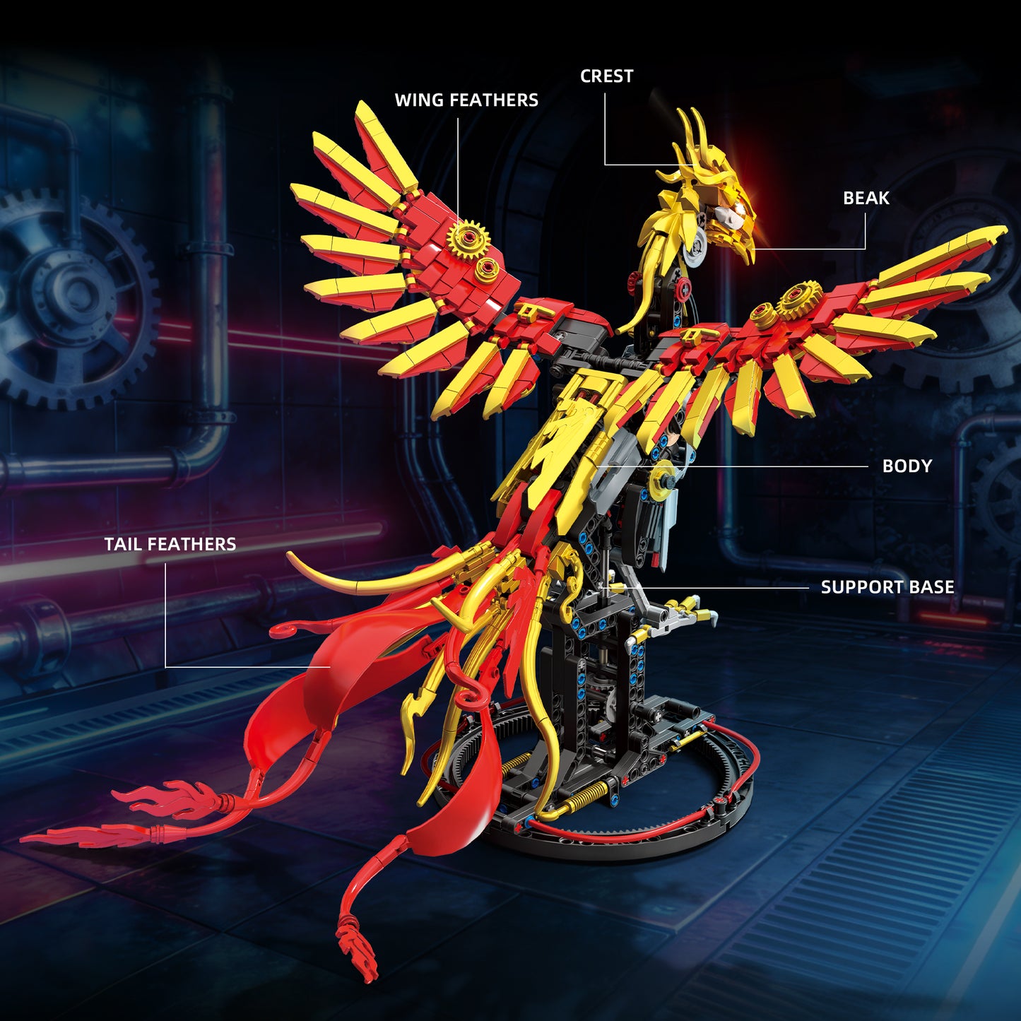 JIQI Mechanical Phoenix Display Model Kit JQ1152 - JQ1152-2.jpg
